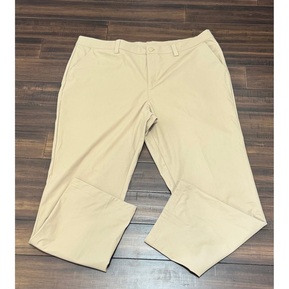 Willit Mens Golf Pants 38x30 Khaki Tan Straight Leg Performance Trousers